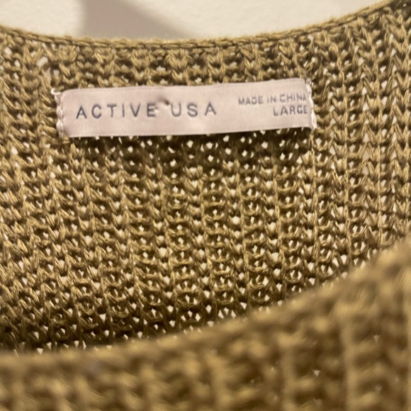 Boutique green sweater tank large - Picture 2 of 4